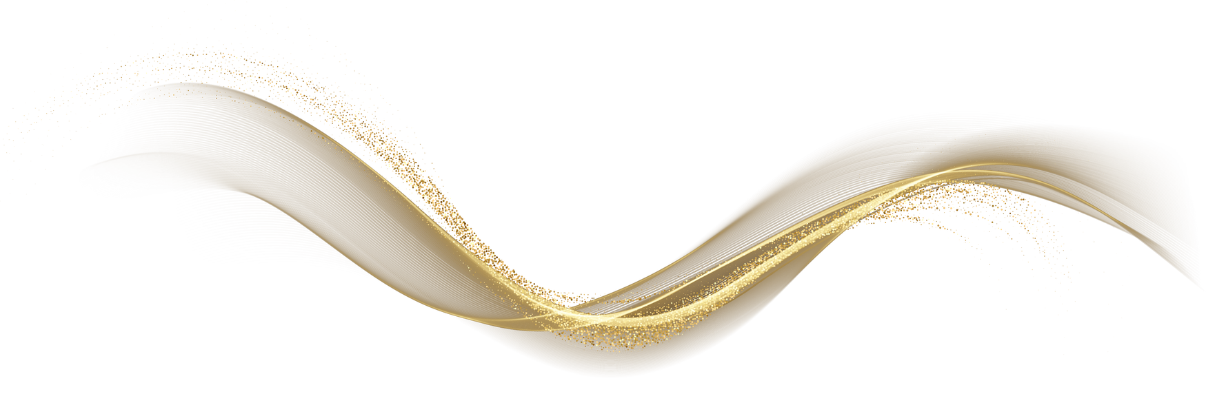Gold Abstract Wave Line