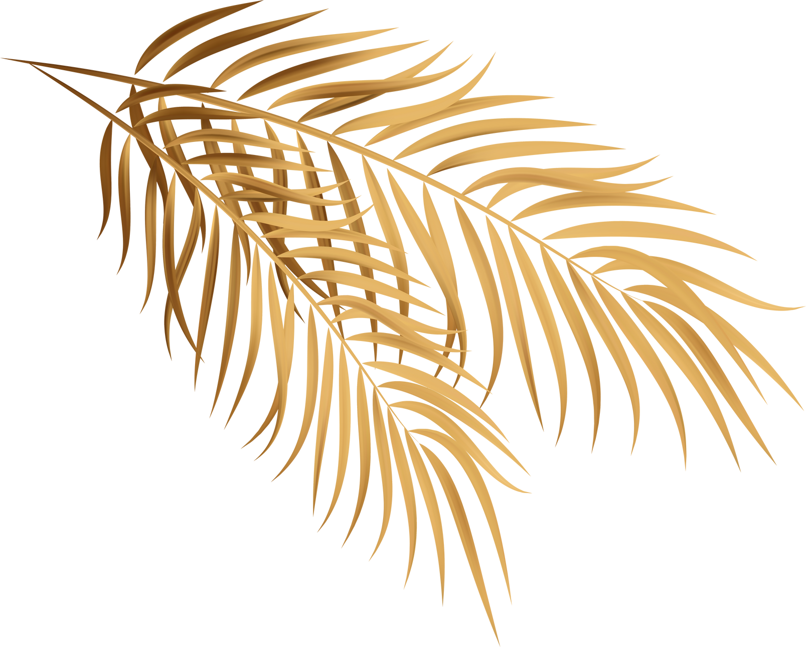 Gold Tropical Palm Leaves